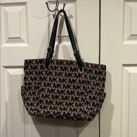 Michael Kors Brown and Tan Logo Tote - Picture 7 of 16
